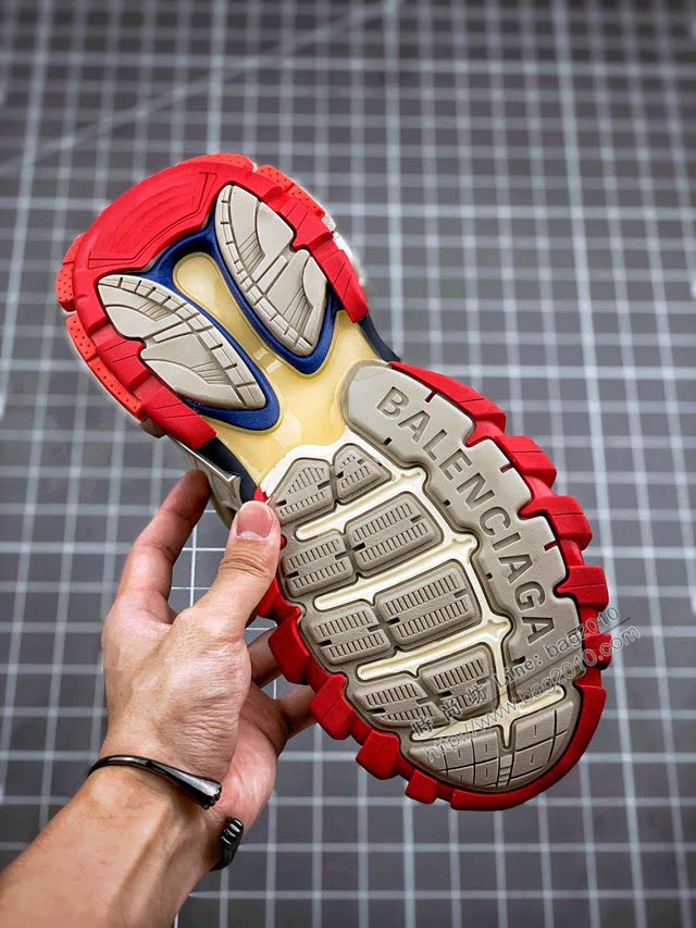 Balenciaga經典款男女鞋 巴黎世家頂級版本新配色Track4.0老爹鞋 Balenciaga情侶款老爹鞋  hdbl1084
